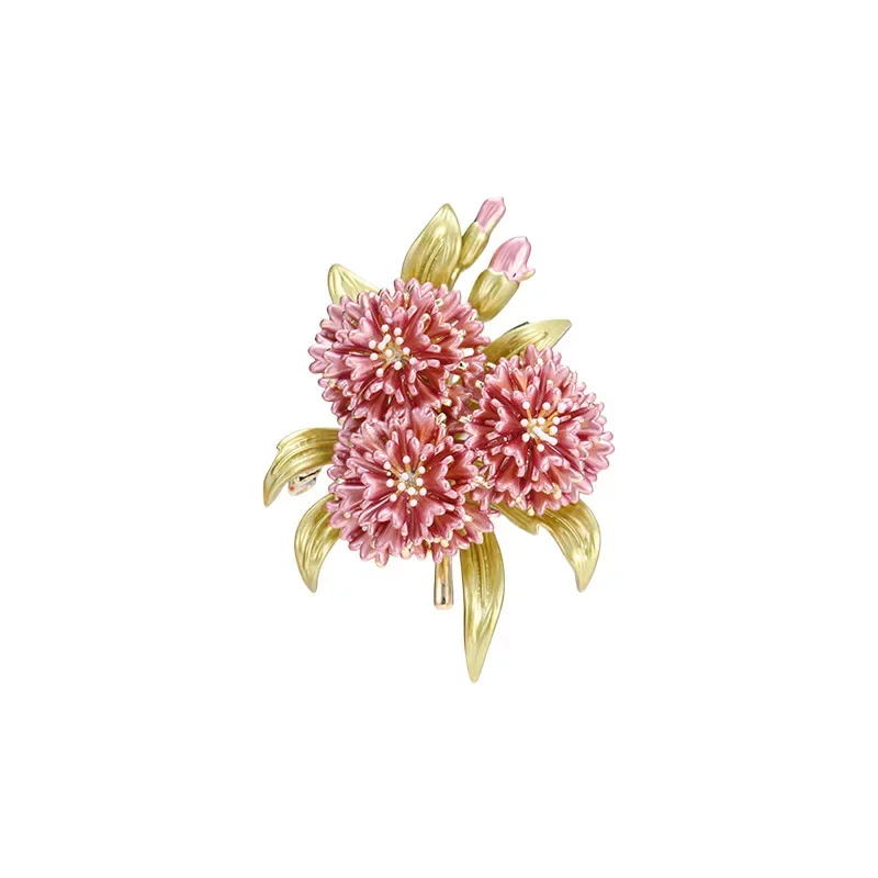 Модная брошь с гортензией, модный антибликовый аксессуар для пальто, чувство дизайна, нишевая брошь-булавка для женщин