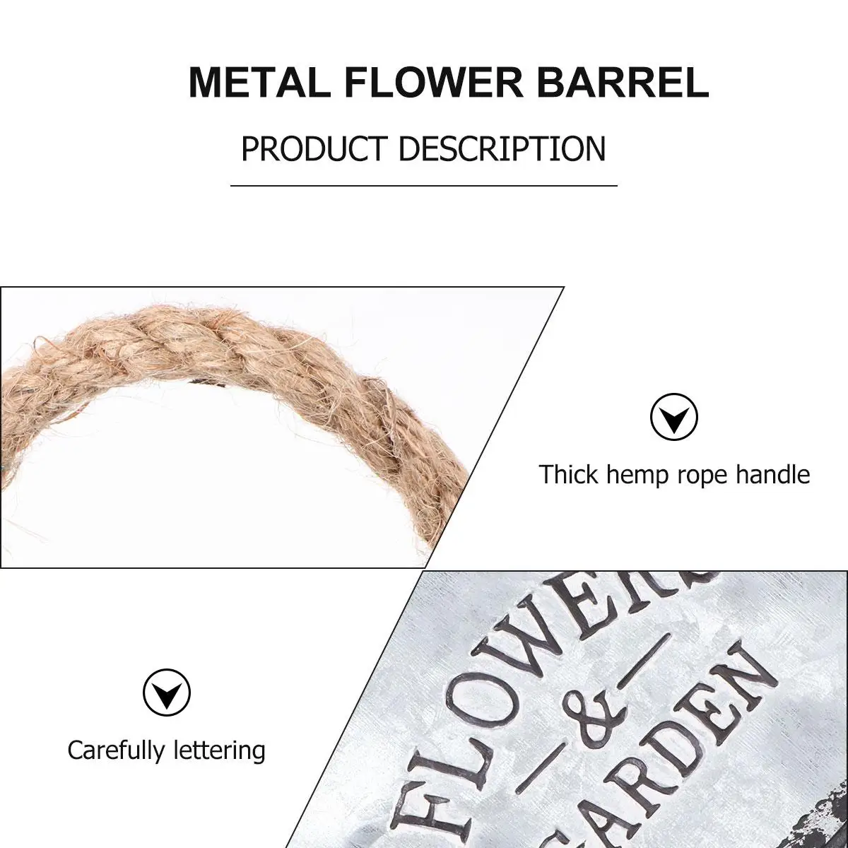 

Iron Flower Bucket Handle Flower Bucket Bucket Flower Flower Holder Plant Bucket Simple Flower Bucket