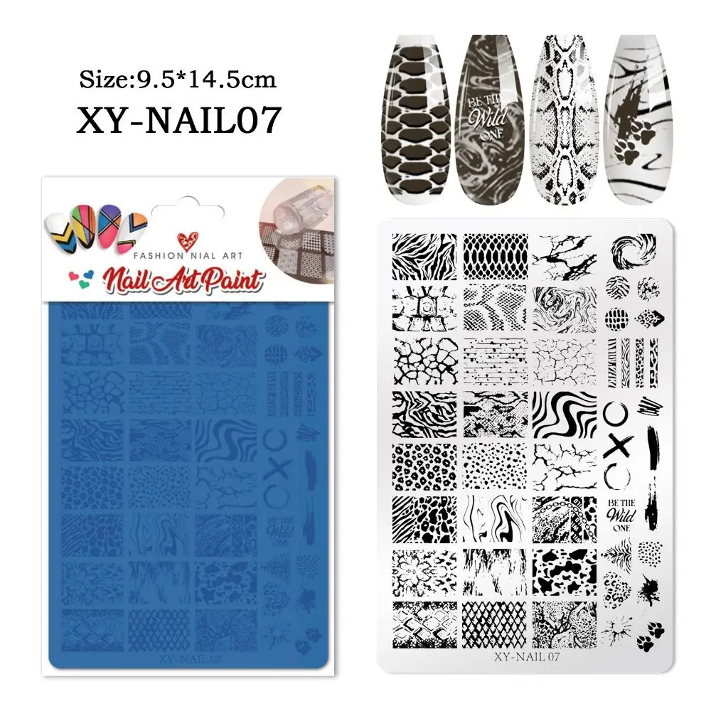 Professional Stainless Steel Nail Printing Plate Reusable Manicure Nail Art Stencil DIY Stamp Tool Nail Salon