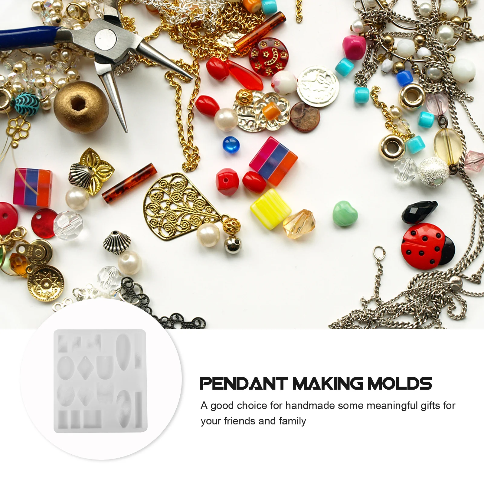 

Силиконовая форма для подвески, ручная форма «сделай сам», антипригарная, простая в использовании, моющаяся, пригодная для вторичной переработки, простой дизайн, подарки ручной материал «сделай сам»