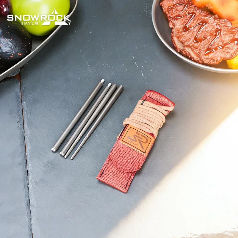 2 Pack Portable Titanium Foldable Chopsticks, Lightweight Travel Chopsticks With Storage Bag For Camping