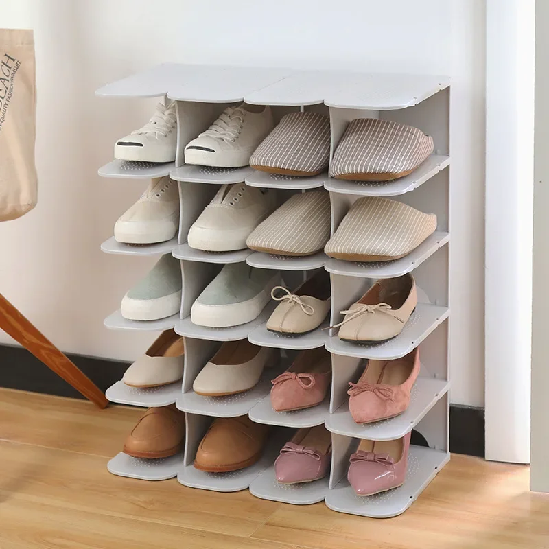 CellDeal DIY Assembly 6 Layers Stackable Organizer  Shelf Rack Stand Space Saving  Hanger Shoe Box WF1107
