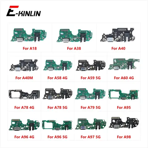 USB Charging Port Dock Plug Connector Charger Board Flex Cable For OPPO A18 A38 A40 A40M A58 A59 A60 A78 A79 A95 A96 A97 A98