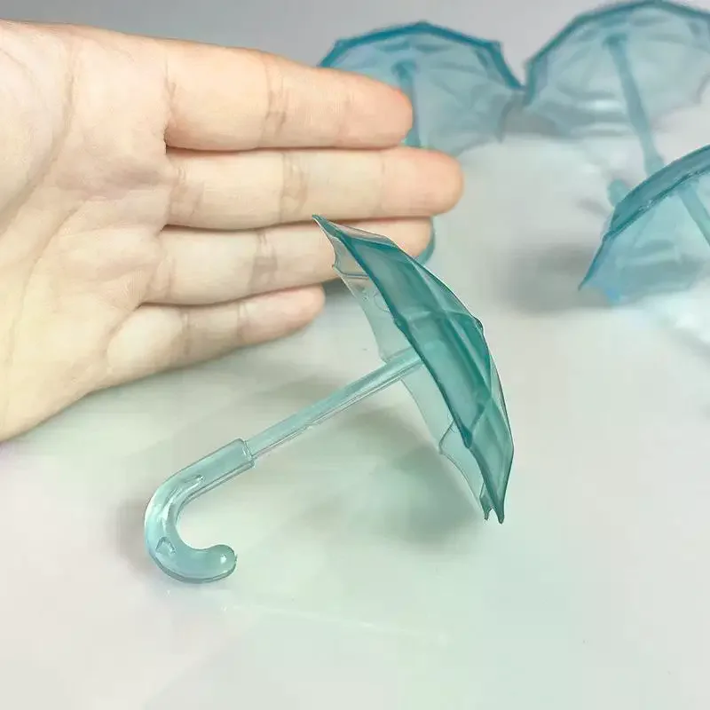 1 pz casa delle bambole in miniatura ombrello in plastica trasparente modello accessori per mobili per la decorazione della casa delle bambole bambini giochi di imitazione giocattoli