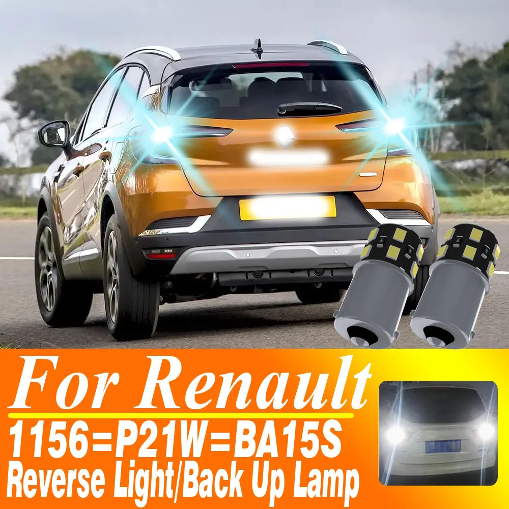 2x P21W 7506 BA15S 1156 Canbus LED Rückfahrleuchte Nebelscheinwerfer Rückfahrlampe für Renault Scenic Clio Captur Duster Master Megane 3 2 4