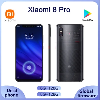 Xiaomi 8 PRO akıllı telefon Snapdragon 845 Android cep telefonu parmak izi şarjı 18W 1080x2248Rastgele renk hediye ile