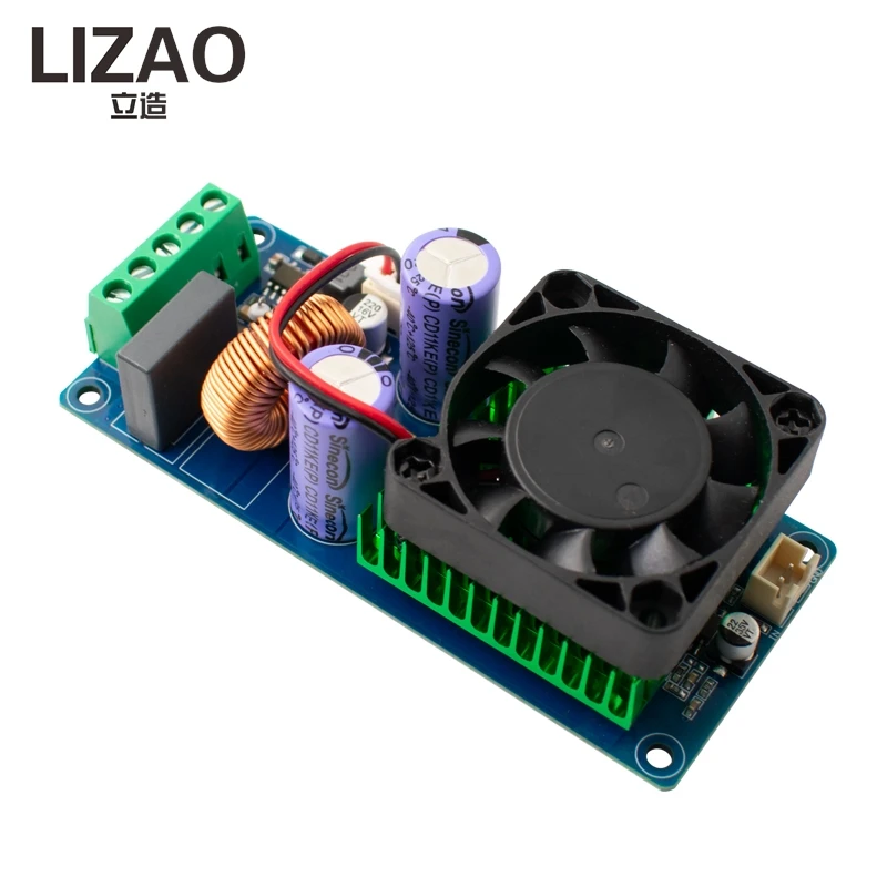 IRS2092S Digital Amplifier Board Single Channel 500W High Power Class D Audio Power Amplifier Module With Cooling Fan For DIY