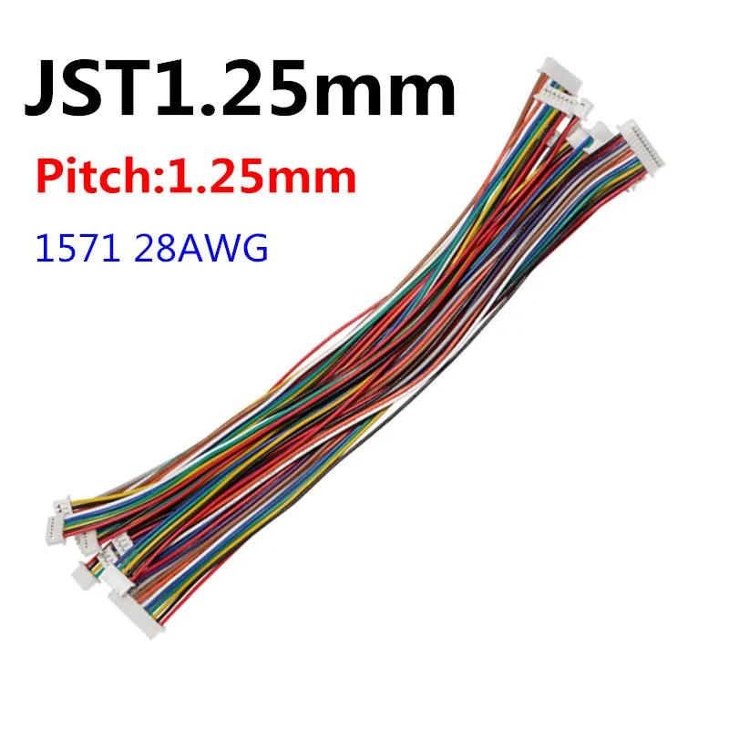 10Pcs SH1.0 JST1.25 ZH1.5 PH2.0 XH2.54 Double Head Wire Cable Connector   JST Pitch 1.0/1.25/1.5/2.0/2.54mm 2/3/4/10 Pin Female