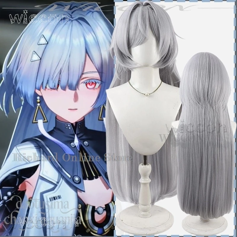 perruque-medusahead-longue-bleu-gris-tendance-jirai-kei-pour-femmes-costume-d'adulte-mornye-cosplay-anime-game-wuthering-waves-halloween-carnaval