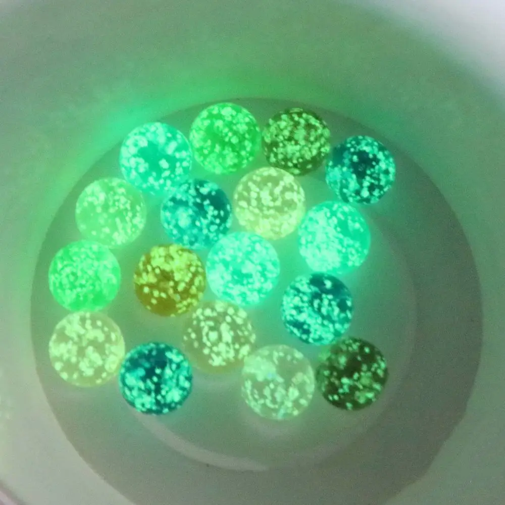 10pcs/pack Glow in The Drak Luminous Glass Balls Non-porous Glass Marbles Fish Tank Glass Ball 16mm 10pcs/pack