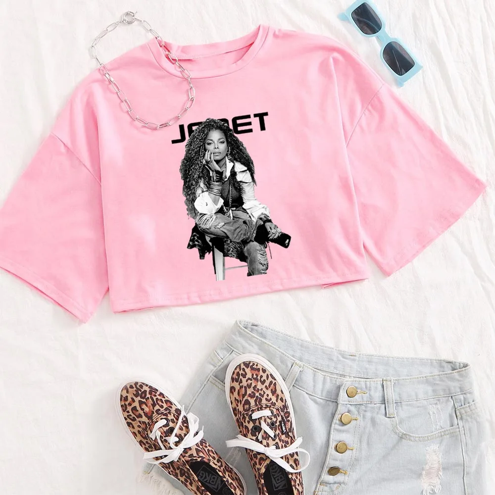 Janet Jackson Vintage Together Again Summer 2024 Crop Tops Tshirt