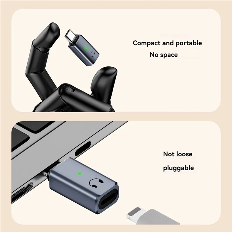 

ABVO-Headphone Cable Converter USB C Male To 8-Pin Female Audio Adapter For Iphone 15, Ipad Type C Mobile Phone