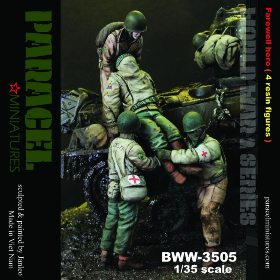 

Фигурка из смолы в масштабе 1/35, прощание героев 4 (без автомобиля), собранная модель, комплект, статуя, разобранная и неокрашенная игрушка для 3D-печати