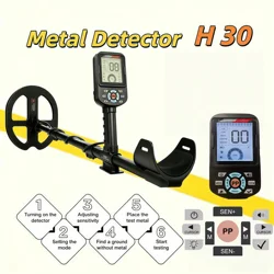 H-30 Underground Metal Detector for Treasure Hunting Equipment Waterproof Search High Precision 10M Depth 5 Search Modes
