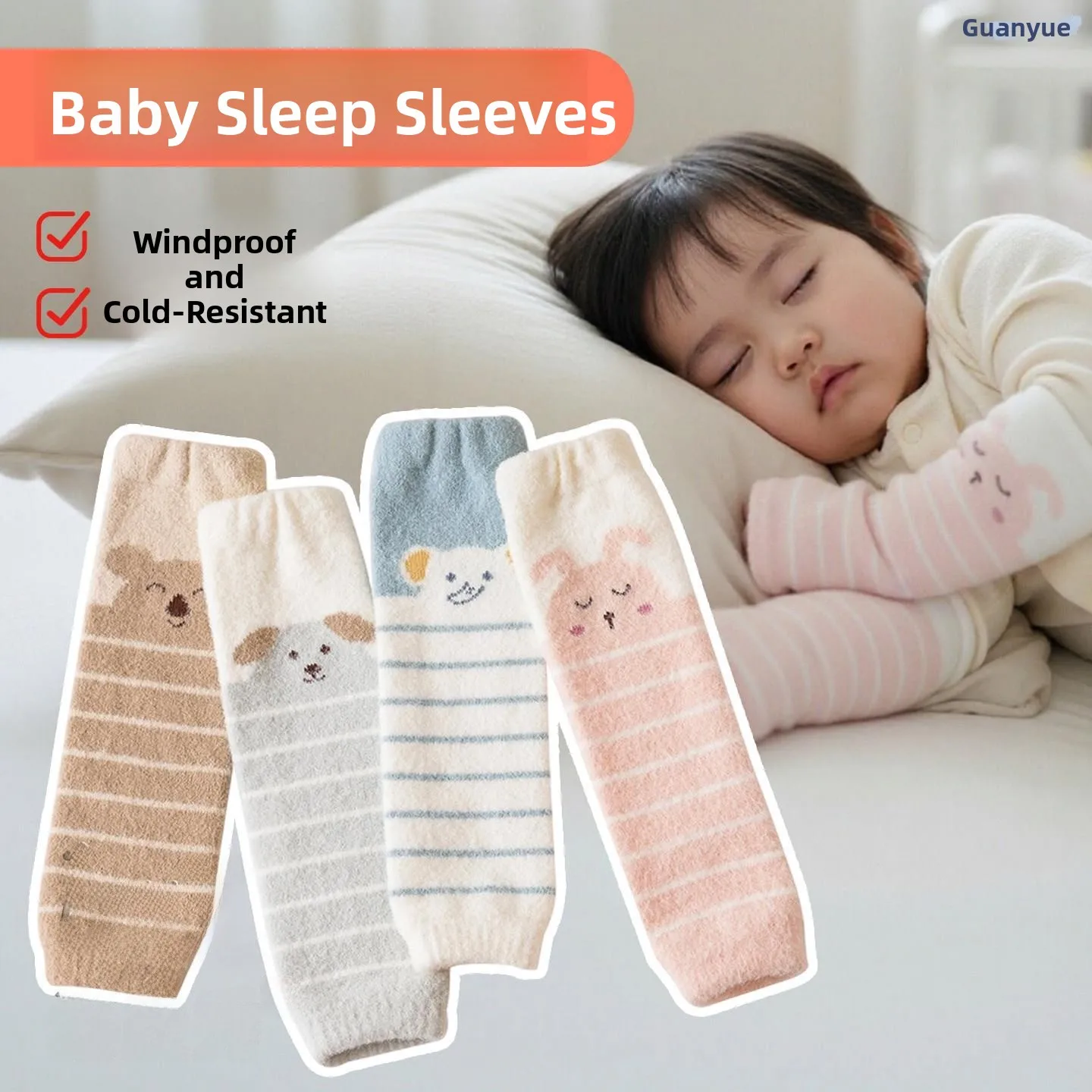

Thickened Winter Arm Sleeve Covers for Babies Sleeping Anti-freeze Infant Protection Arm Covers Warmth for Toddlers And Kids