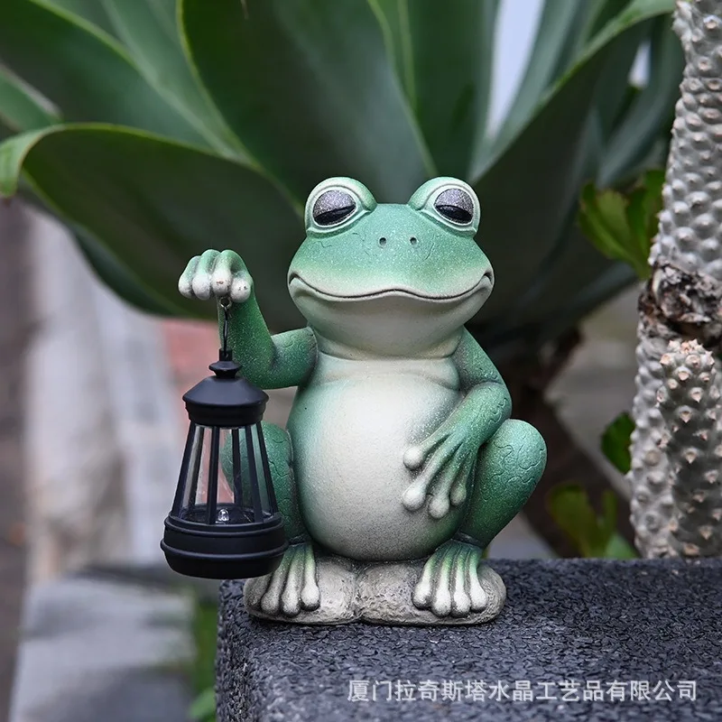 

Amazon New Outdoor Solar Simulation Frog Lantern Outdoor Resin Crafts Animal Decoration Pieces Vintage Home Decor Figurines