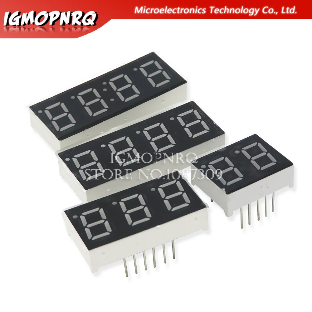 5PCS 0.36inch LED display 7 Segment 1 Bit/2 Bit/3 Bit/4 Bit Digit Tube Red Common Cathode / Anode Digital 0.36 inch led