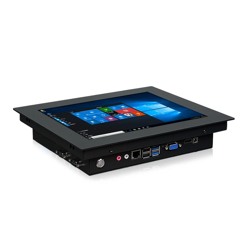 10 12 15 Inch Ingebouwde Industriële Mini Computer All-In-One Pc Paneel Met Resistief Touchscreen Ingebouwde Wifi Voor Win10 Pro