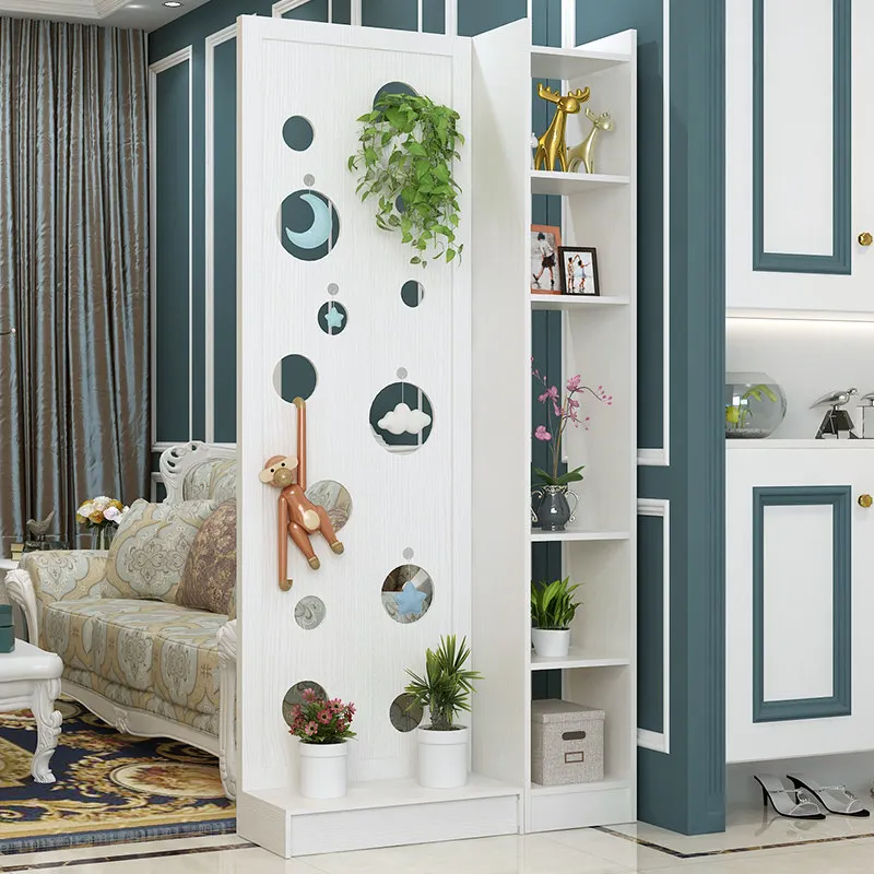 Yjq simple screen partition living room bedroom entrance modern simple decoration wooden feng shui cover screen
