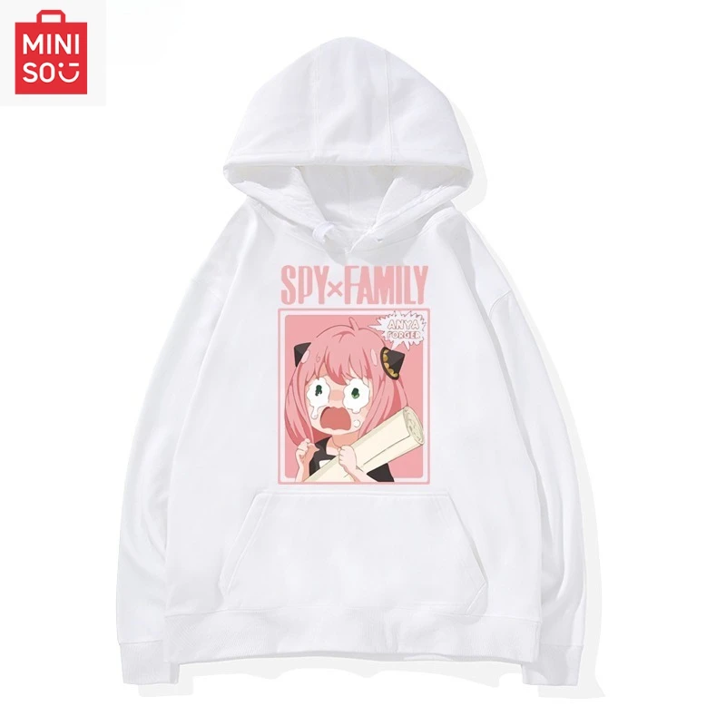 

Толстовка с принтом MINISO SPY×FAMILY Anya Forger, свободная мультяшная, многофункциональная, повседневная и милая девушка