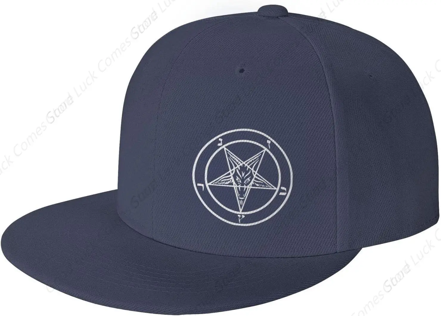 Goat of Mendes Pentagram Satan Satanic Baphomet Baseball Cap Flat Bill Hip Hop Style Classic Snapback Hat