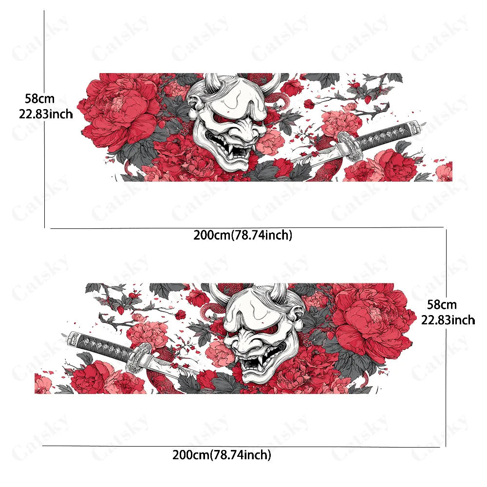 Prajna Mask Creative Pattern Stickers Car Body Door Side Fashion Stickers Two Decorative Sheets Suitable for All Cars car vinyl