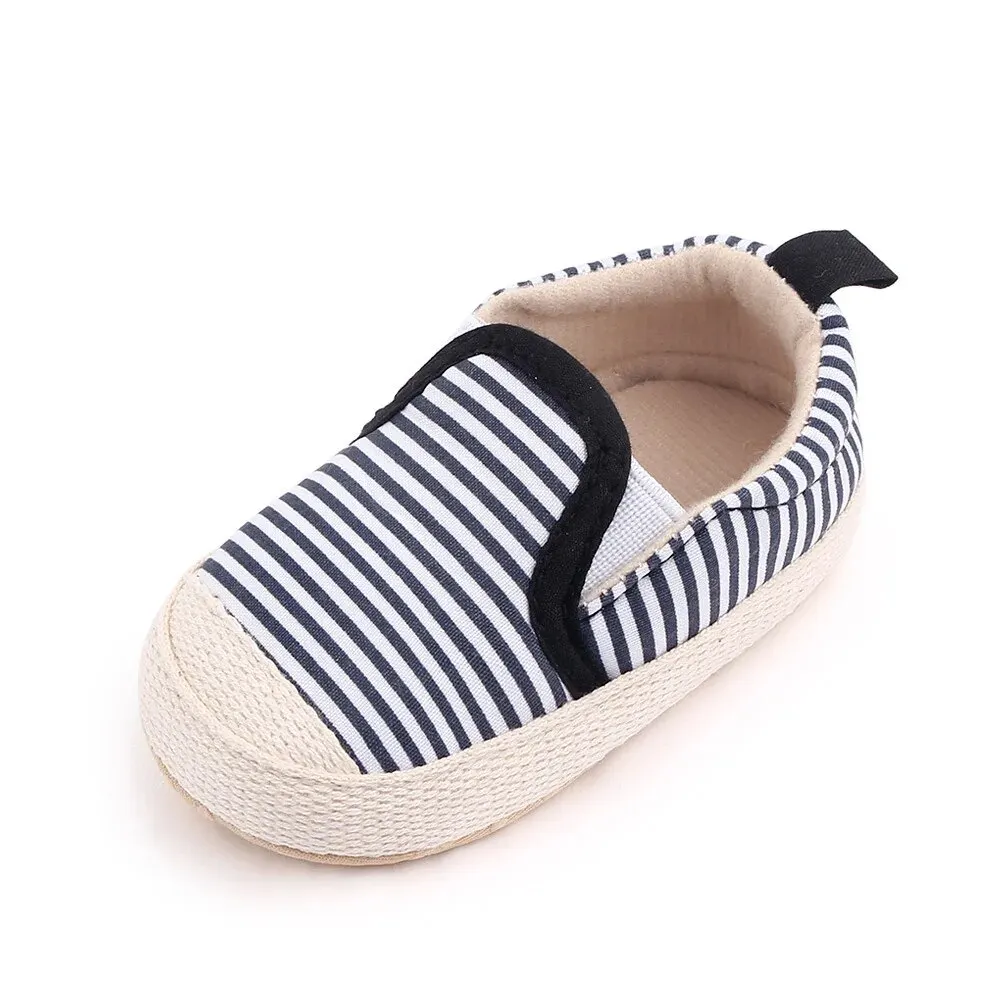 Baby Shoes Boy Girl Plaid Print Casual Canvas Soft Sole Newborn First Walker 0-18 Months