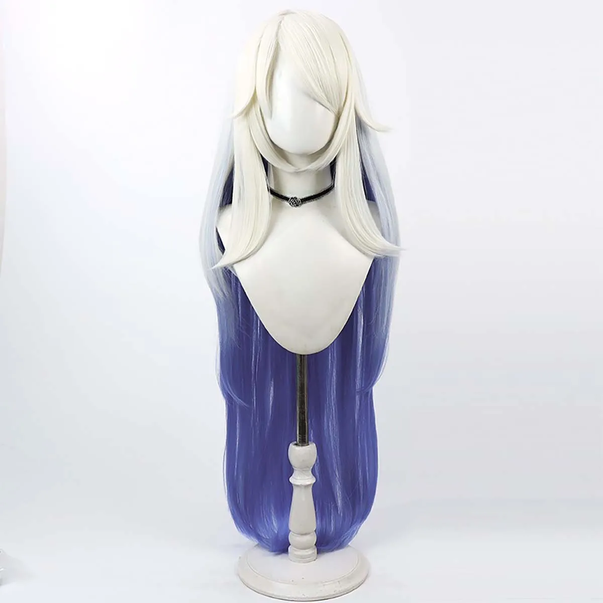 Anime Hotel Angel  Emily Cosplay  White Purple Gradient Long Hair Wig