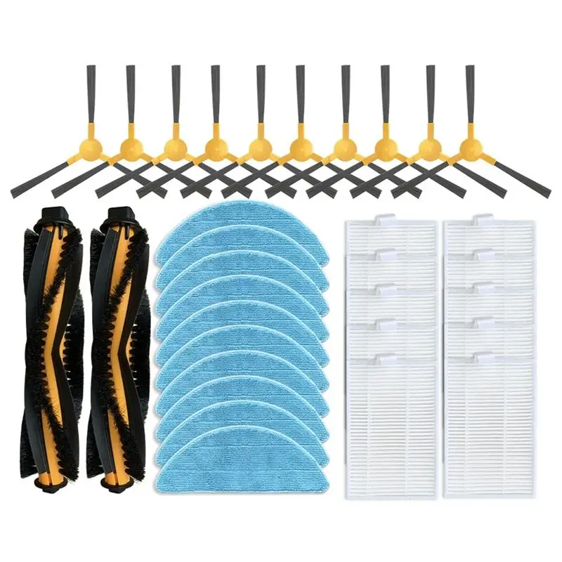 

Запасные части для роботов-пылесосов LIECTROUX C30B XR500 E30 Proscenic 800T 820S 820T 830T: основная и боковые щетки, HEPA-фильтр, тряпка для влажной уборки.