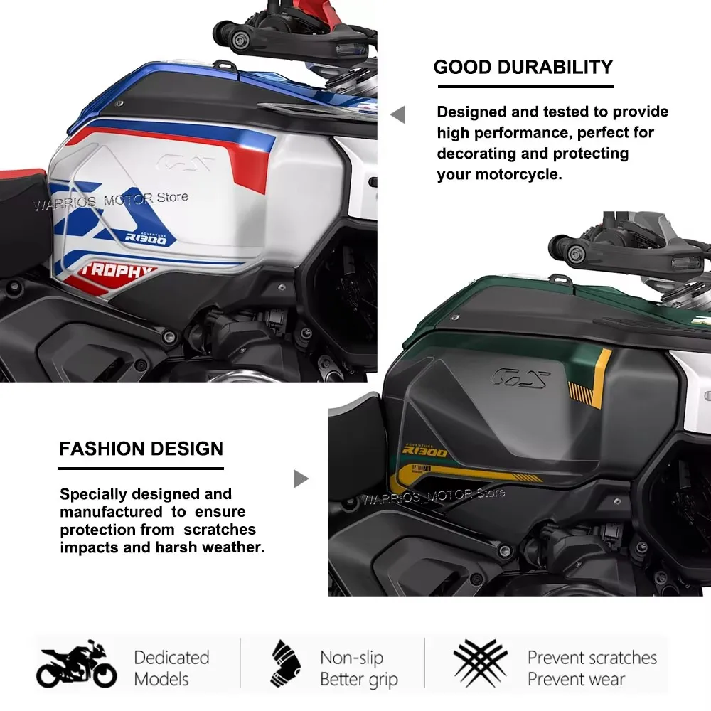 For BMW R 1300 GS ADV R1300GS Adventure Tank Pad Motorcycle 3D Resin Sticker Protection Kit 2024 2025