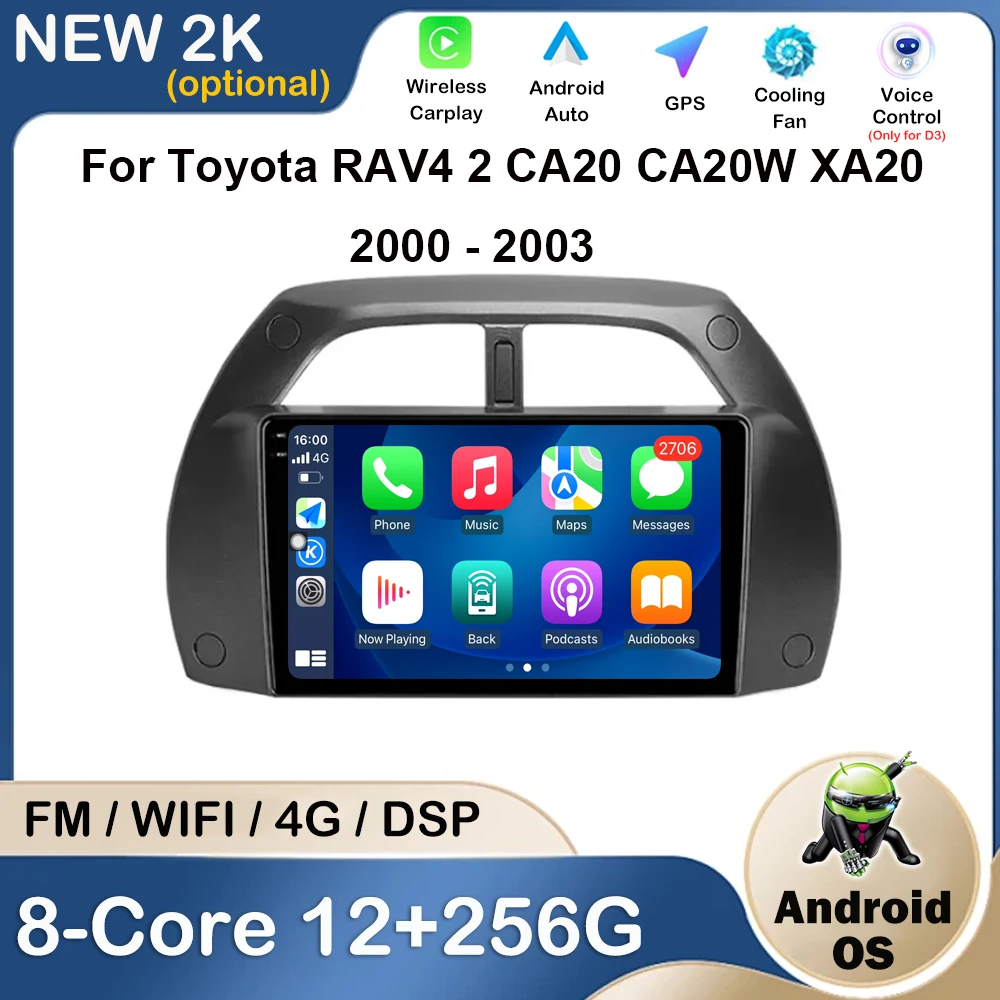 

9 '' Car Radio Multimedia Player GPS Navigation For Toyota RAV4 2 CA20 CA20W XA20 2000 - 2003 DSP Stereo Android Auto Head Unit