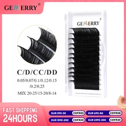 25mm Individual Extension Eyelashes Natural Soft Volume Lashes Faux Mink Classic Lashes Handmade Korea Silk Mink Lash Supplies