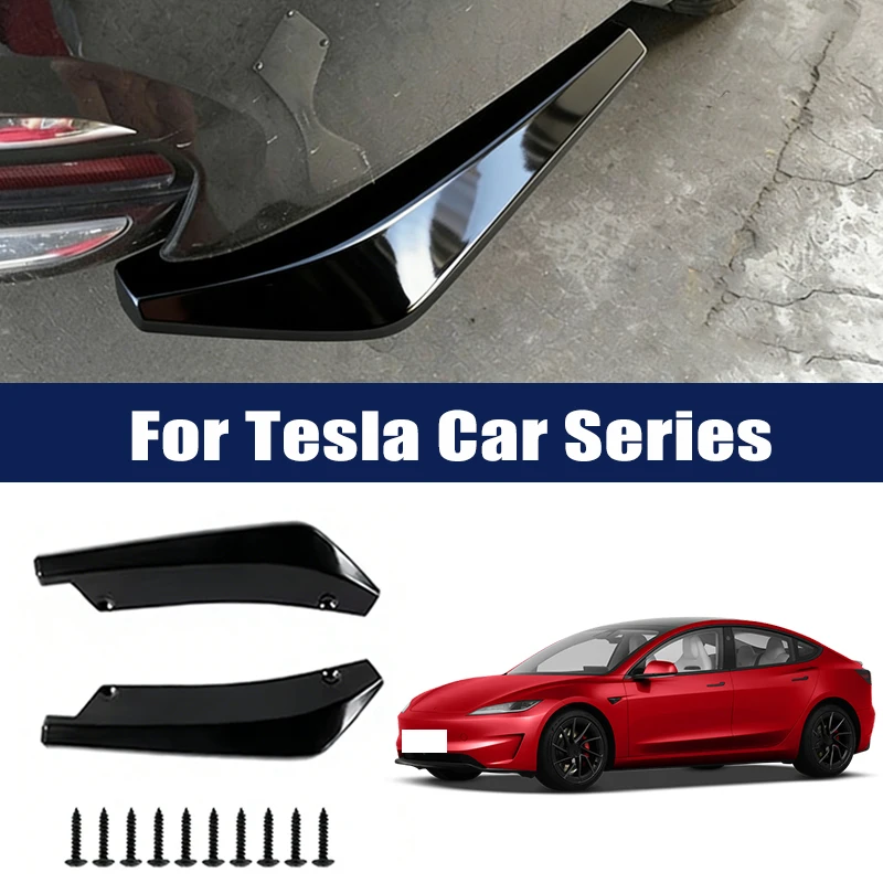 

Front Rear Bumper Lip Splitter Diffuser Protector Carbon Fiber Winglets Side Skirt For Tesla Model 2 3 Y S X Cybertruck