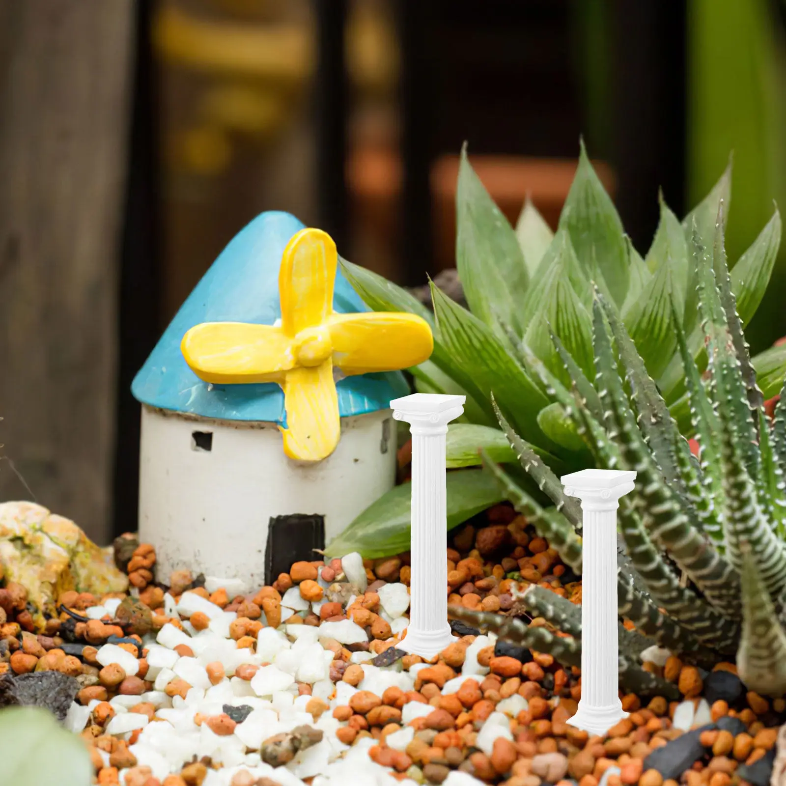4 Piliers romains miniatures, colonnes décoratives pour mariage, accessoires photo, décor de jardin, statues de piliers romains, piliers de mariage