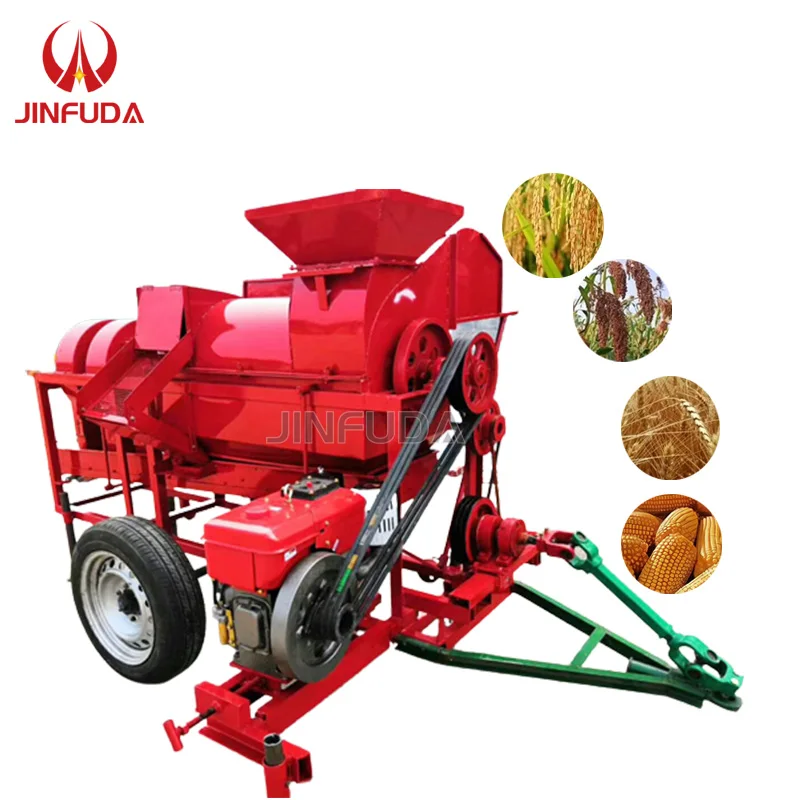 High Performance Large PTO Diesel Wheat Millet Sorghum Beans Corn Thresher Corn Sheller
