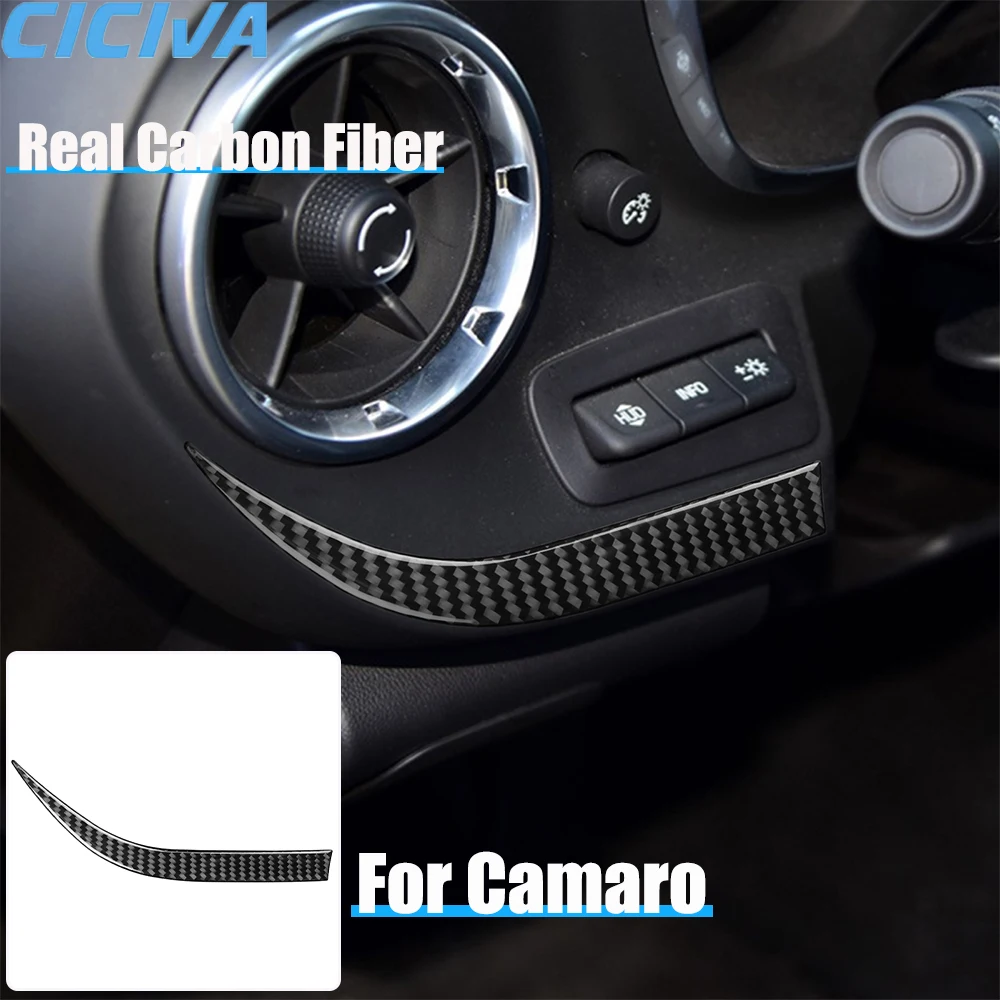 

Настоящее углеродное волокно, автомобильные аксессуары, отделка приборной панели водителя, декоративная крышка, мягкая наклейка для Chevrolet Camaro 5-го поколения 2012-2015