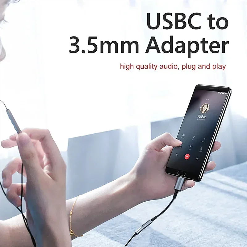 USB Type C To 3.5 Jack Earphone Adapter USB-C 3 5mm Audio Cable Converter For IPhone 15 15 Pro MAX Samsung Galaxy Huawei Xiaomi