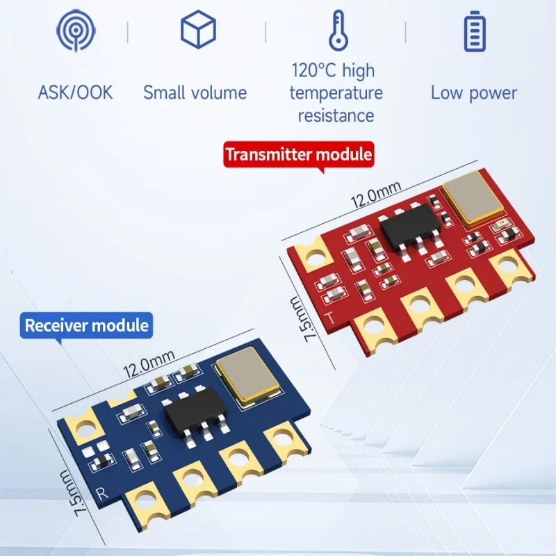 10 Pcs 433MHz Wireless OOK/ASK Superheterodyne Transmitter/Receiver RF Modules CDEBYTE E160-T4MS1 R4M1 SLow Power PT2262/2272