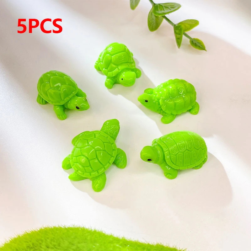 5pcs Simulation Color Ocean Beach Turtle DIY Jewelry Accessories Pendant Fish Tank Decoration