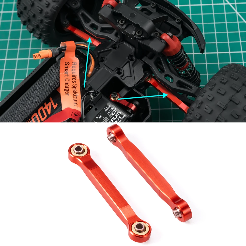 AXSPEED 2PCS Metall Chassis Zugstangen Feste Link Linkage Spurstange für 1/18 RC Crawler Auto GRANITE GROM Typhon Grom Upgrade Teile