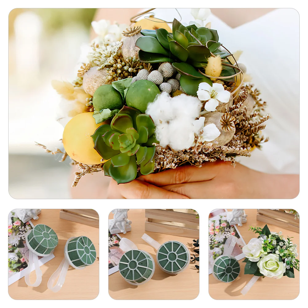 

5Pcs Flower Bouquet Holder Bridal Floral Handle for Wedding Party DIY Arrangement Support Fresh and Artificial Flowers