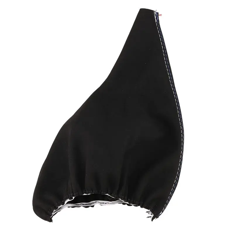 Durable-Car Gear Shift Collars Manual Handbrake Gaiter Boot Cover For BMW- 3 Series E36 E46 E30 E34 M3 Z3 Black Suede Leather view 2