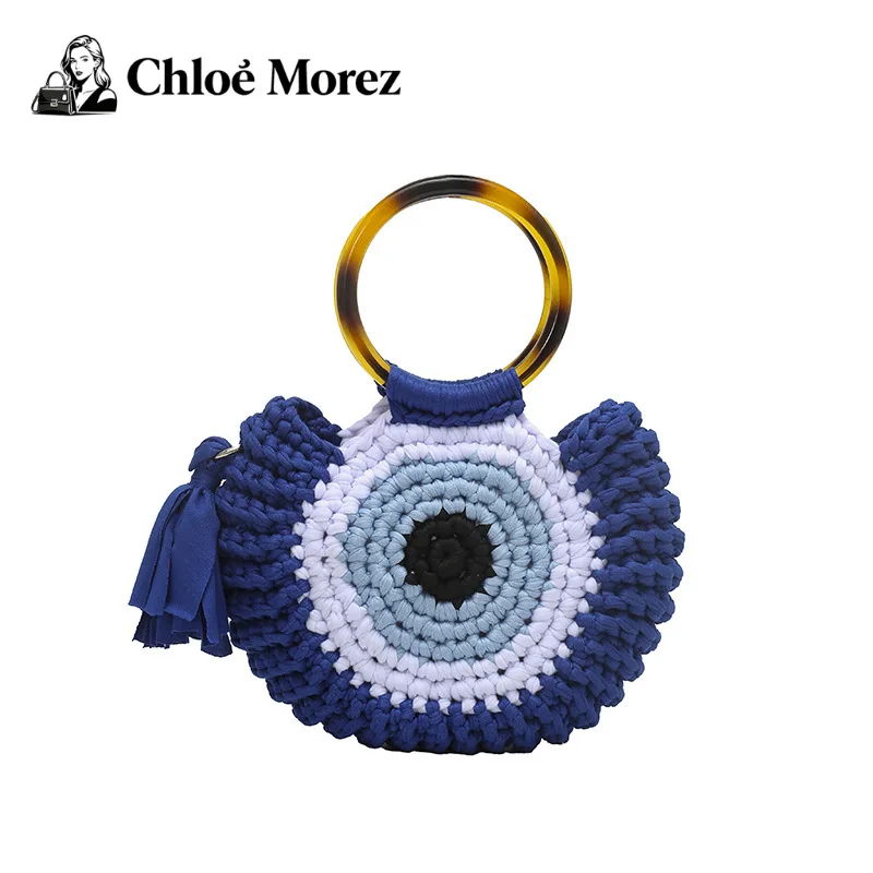 

Knitted Bag, Fashionable Tassel Handbag, Large Capacity Casual Versatile Cotton Knit Bag, Trendy