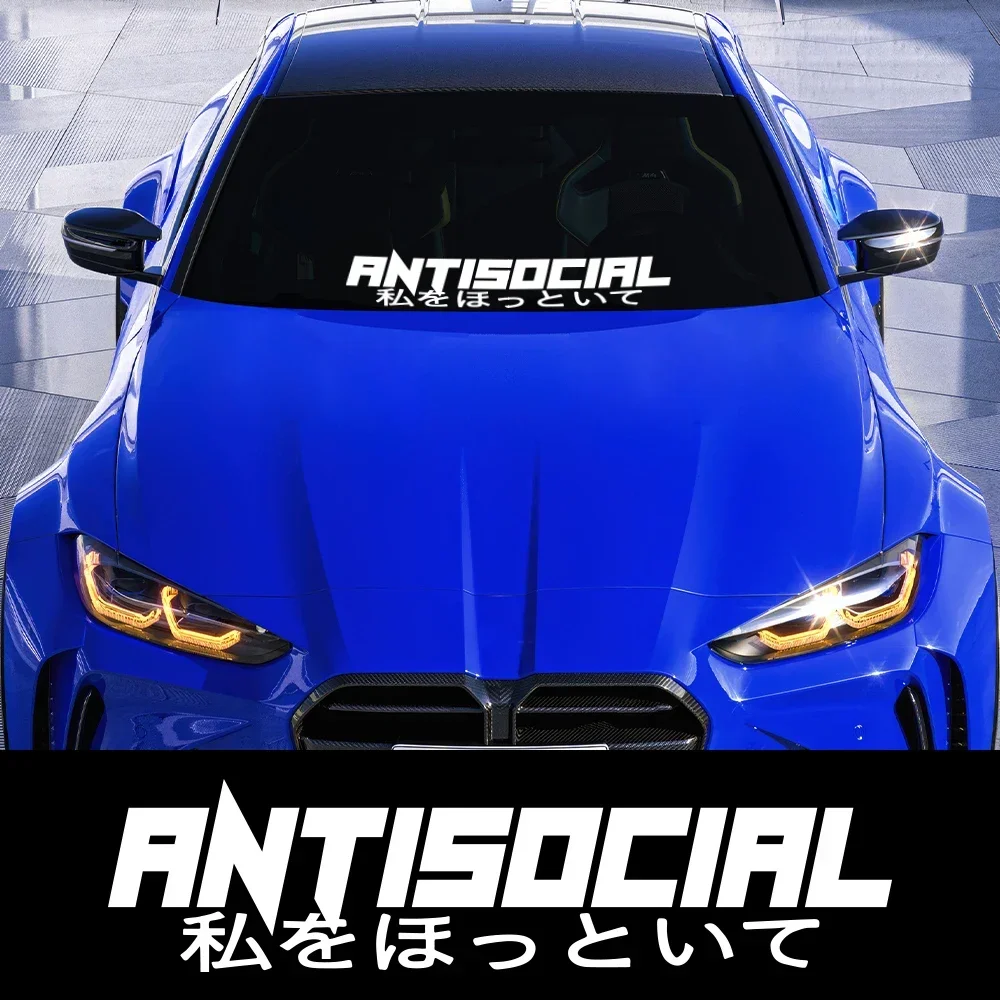 

Виниловые наклейки в стиле JDM ANTISOCIRL для автомобильных окон, переднего и заднего стекол, аксессуары для авто, декоративные виниловые наклейки для бампера и дверей