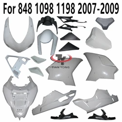 Unpainted Bodywork Motorcycle For Ducati 848 1098 1198 2007-2008-2009 Pack left and right Components Fairing Accessories