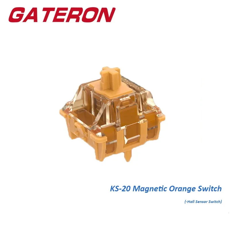 Gateron Magnetic Orange Switch Linear 38gf RGB electromagnetic Hall switches Customized Keyboard Free Setting Pre Travel