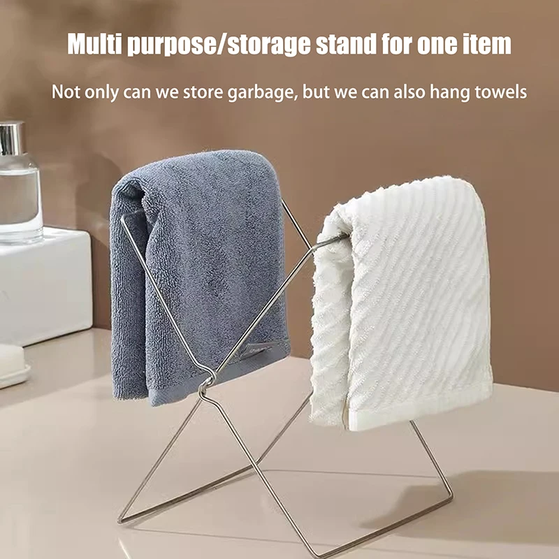 Outdoor Household Garbage Rack Foldable Kitchen Debris Storage Rack Multifunctional Kitchen Fresh-keeping Bag Holder
