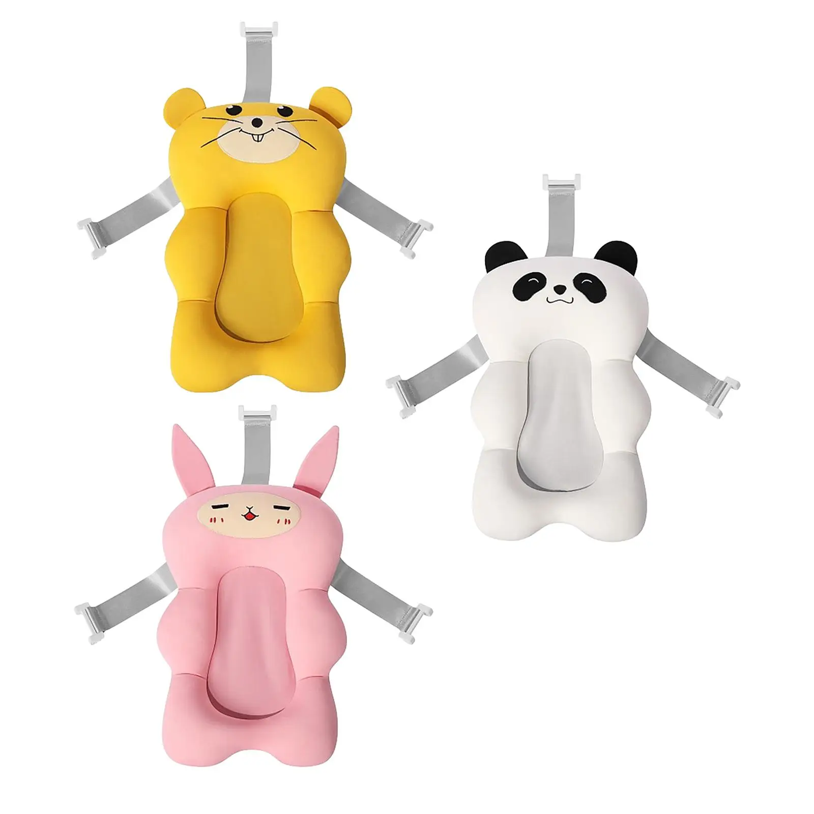 Floating Baby Bath Pad Cute Soft Anti-Slip Portable Baby Bath Seat Support Mat