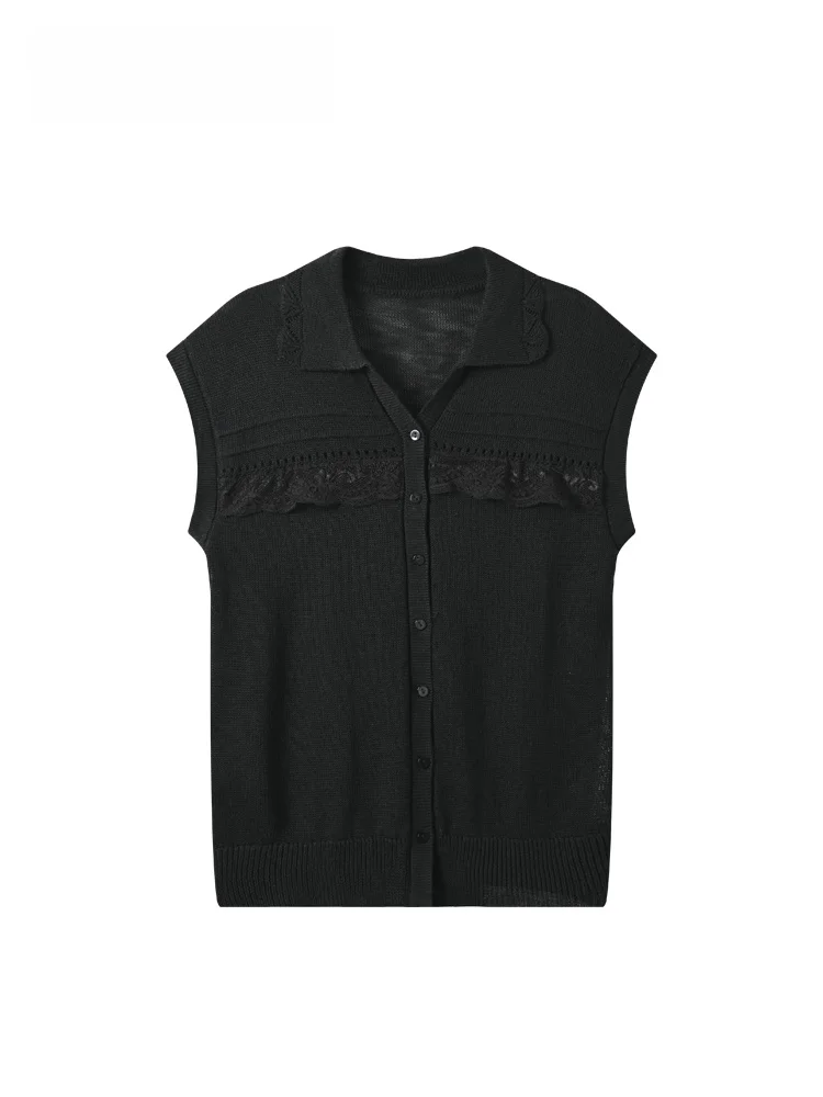 

Cara CLUB plus Size Sleeveless Vest Casual Loose Fashionable Women's Top Summer New Style Breathable V-Neck Knitted Sweater