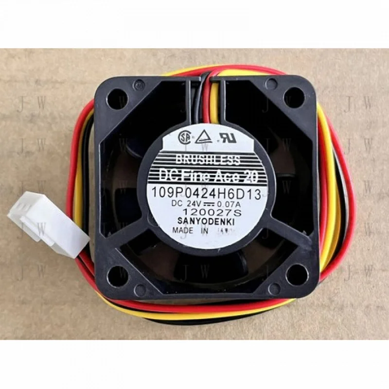 DDJ  1 PCS FOR SANYO Fan 109P0424H6D13 DC 24V 0.07A 40*40*20 4CM 3 pin